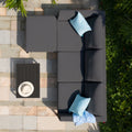 Maze - Outdoor Fabric Pulse Chaise Sofa Set - Charcoal - Blythe Living
