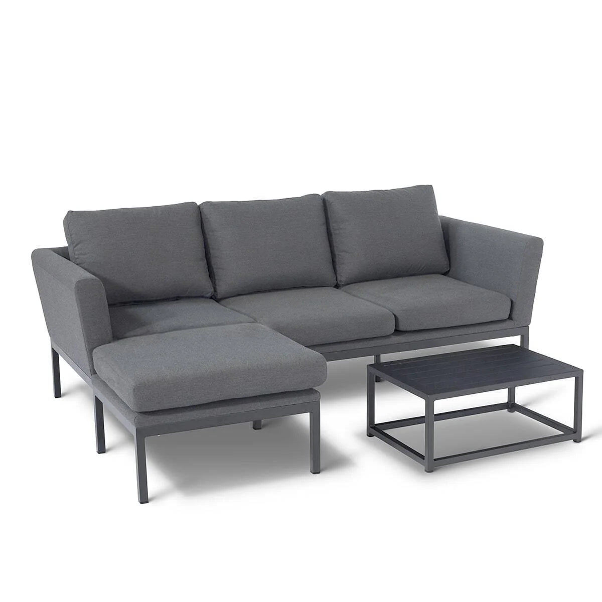 Maze - Outdoor Fabric Pulse Chaise Sofa Set - Flanelle - Blythe Living