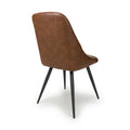 Corinth Leather Effect Tan Dining Chair - Blythe Living