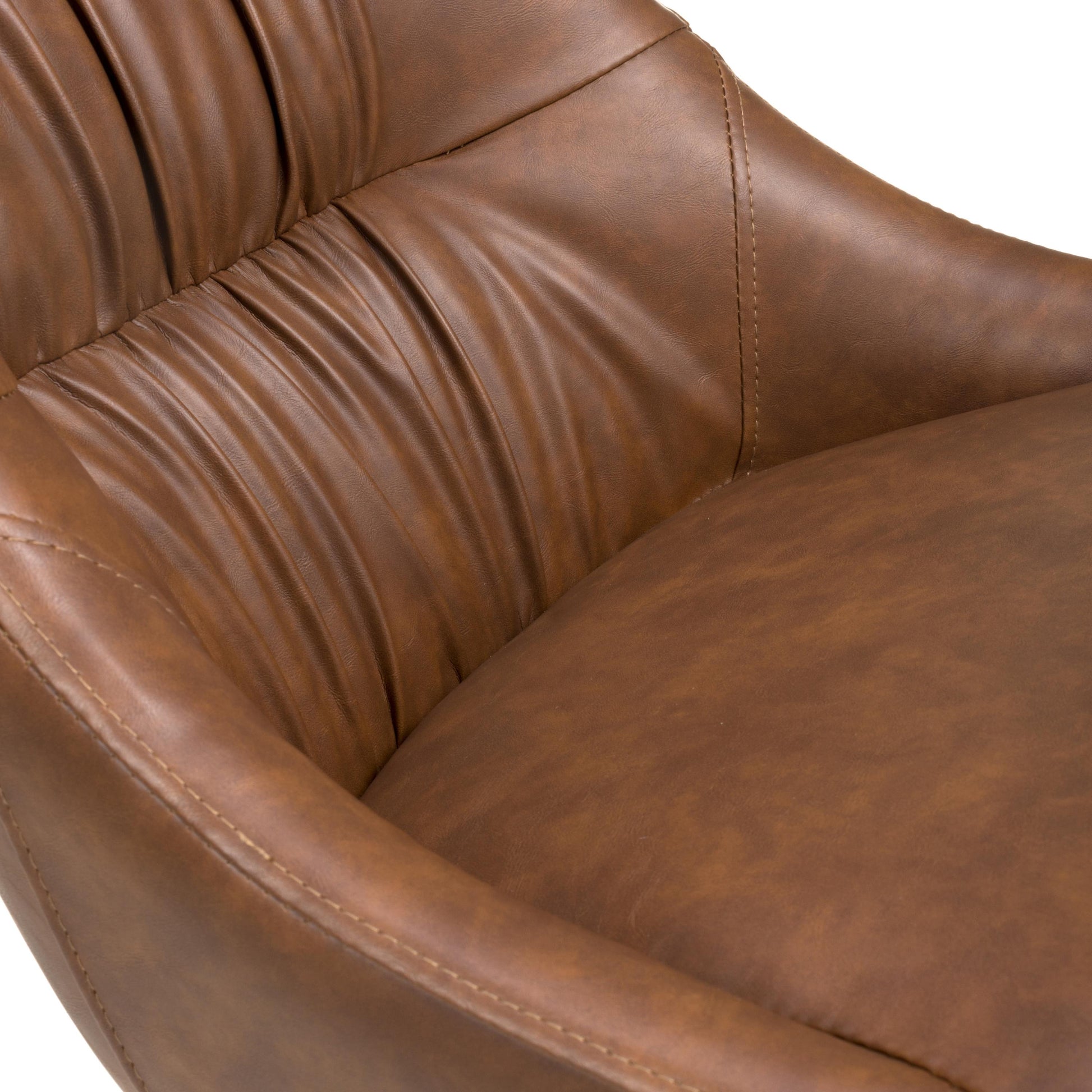 Corinth Leather Effect Tan Dining Chair - Blythe Living