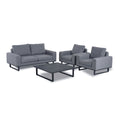 Maze - Outdoor Fabric Ethos 2 Seat Sofa Set - Flanelle with Square Coffee Table - Blythe Living
