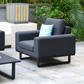 Maze - Outdoor Fabric Ethos 2 Seat Sofa Set - Charcoal with Square Coffee Table - Blythe Living