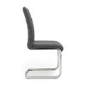 Callisto Leather Effect Grey Dining Chair - Blythe Living