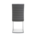 Callisto Leather Effect Grey Dining Chair - Blythe Living
