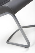 Callisto Leather Effect Grey Dining Chair - Blythe Living
