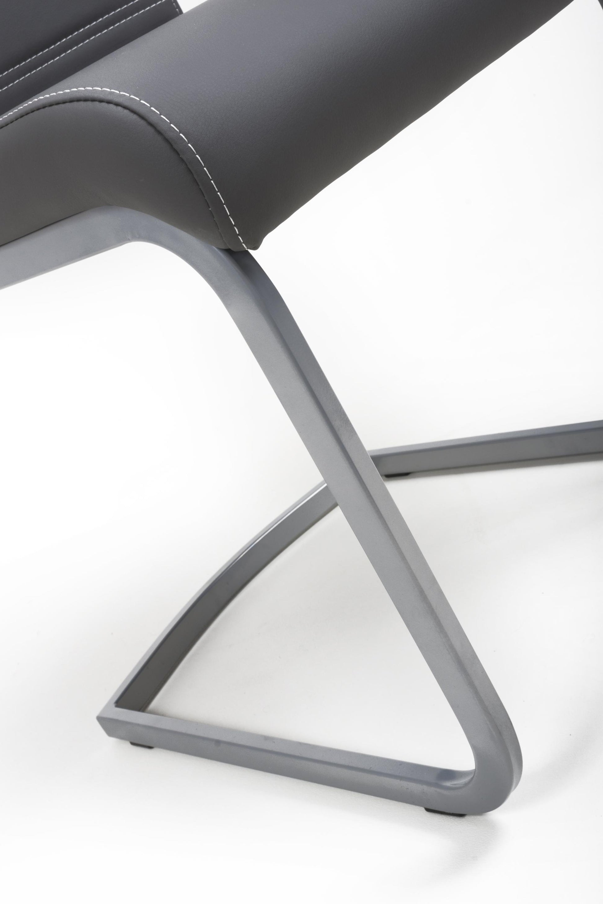 Callisto Leather Effect Grey Dining Chair - Blythe Living