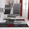 Callisto Leather Effect Grey Dining Chair - Blythe Living