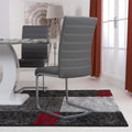 Callisto Leather Effect Grey Dining Chair - Blythe Living