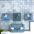 Maze - Outdoor Fabric Ethos 2 Seat Sofa Set - Flanelle with Square Coffee Table - Blythe Living