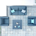 Maze - Outdoor Fabric Ethos 2 Seat Sofa Set - Charcoal with Square Coffee Table - Blythe Living