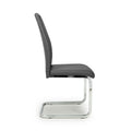 Toledo Leather Effect Grey Dining Chair - Blythe Living