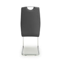 Toledo Leather Effect Grey Dining Chair - Blythe Living