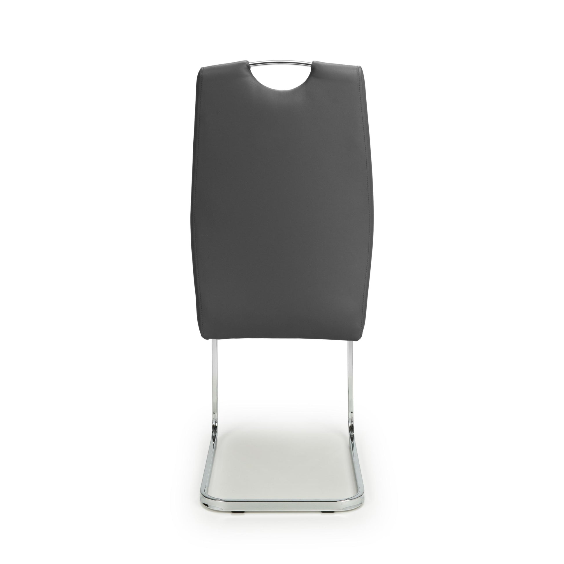 Toledo Leather Effect Grey Dining Chair - Blythe Living