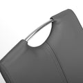 Toledo Leather Effect Grey Dining Chair - Blythe Living