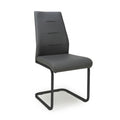 Cordoba Leather Effect Grey Dining Chair - Blythe Living