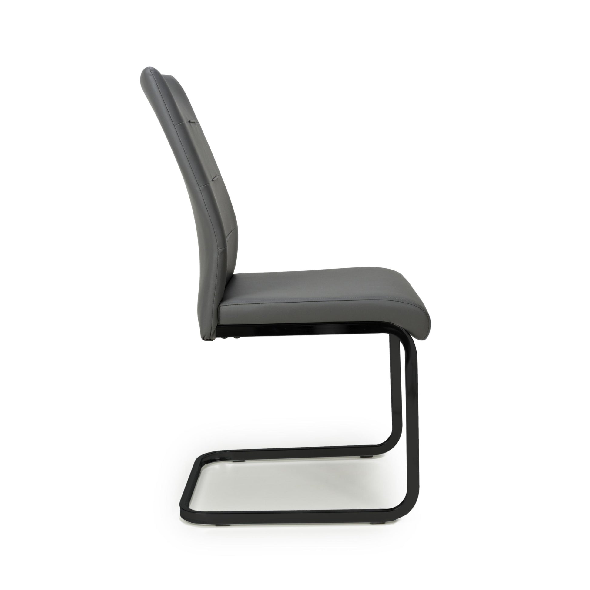 Cordoba Leather Effect Grey Dining Chair - Blythe Living