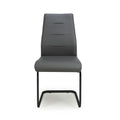 Cordoba Leather Effect Grey Dining Chair - Blythe Living