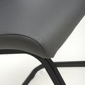 Cordoba Leather Effect Grey Dining Chair - Blythe Living