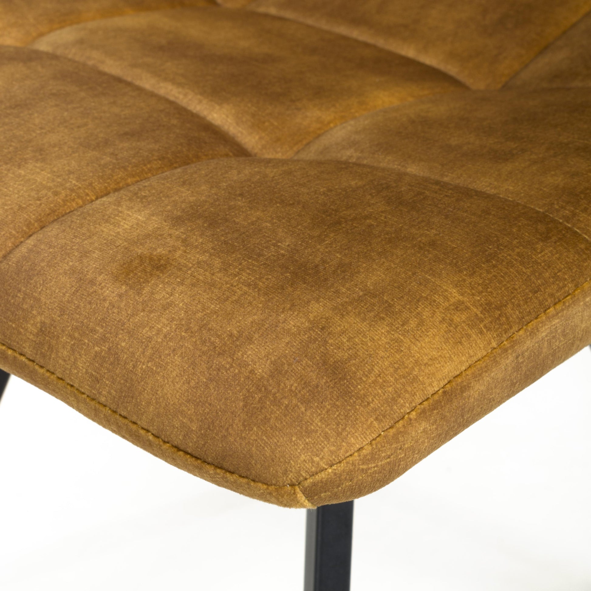 Cadiz Brushed Velvet Bronze Dining Chair - Blythe Living