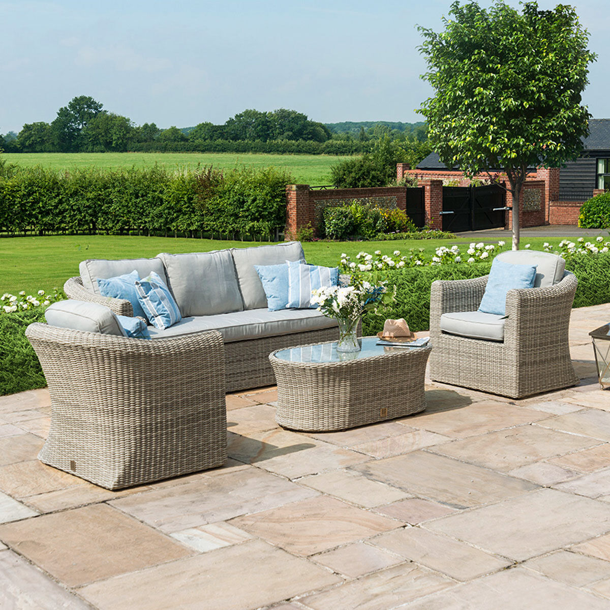 Maze - Oxford 3 Seat Rattan Sofa Set - Blythe Living