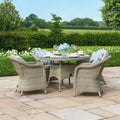 Maze - Oxford Heritage 4 Seat Round Rattan Dining Set - Blythe Living