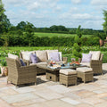 Maze - Winchester Sofa Rattan Dining Set with Ice Bucket & Rising Table - Blythe Living