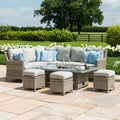 Maze - Oxford Rattan Corner Dining Set with Ice Bucket & Rising Table - Blythe Living