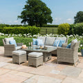 Maze - Oxford Sofa Rattan Dining Set with Ice Bucket & Rising Table - Blythe Living