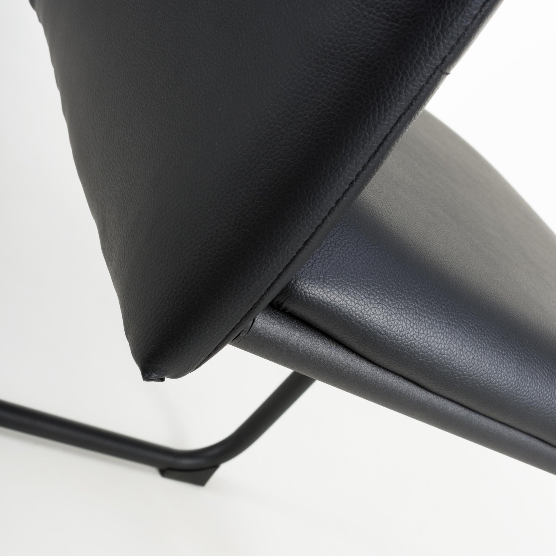 Carlisle Leather Effect Black Dining Chair - Blythe Living