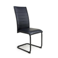 Carlisle Leather Effect Black Dining Chair - Blythe Living