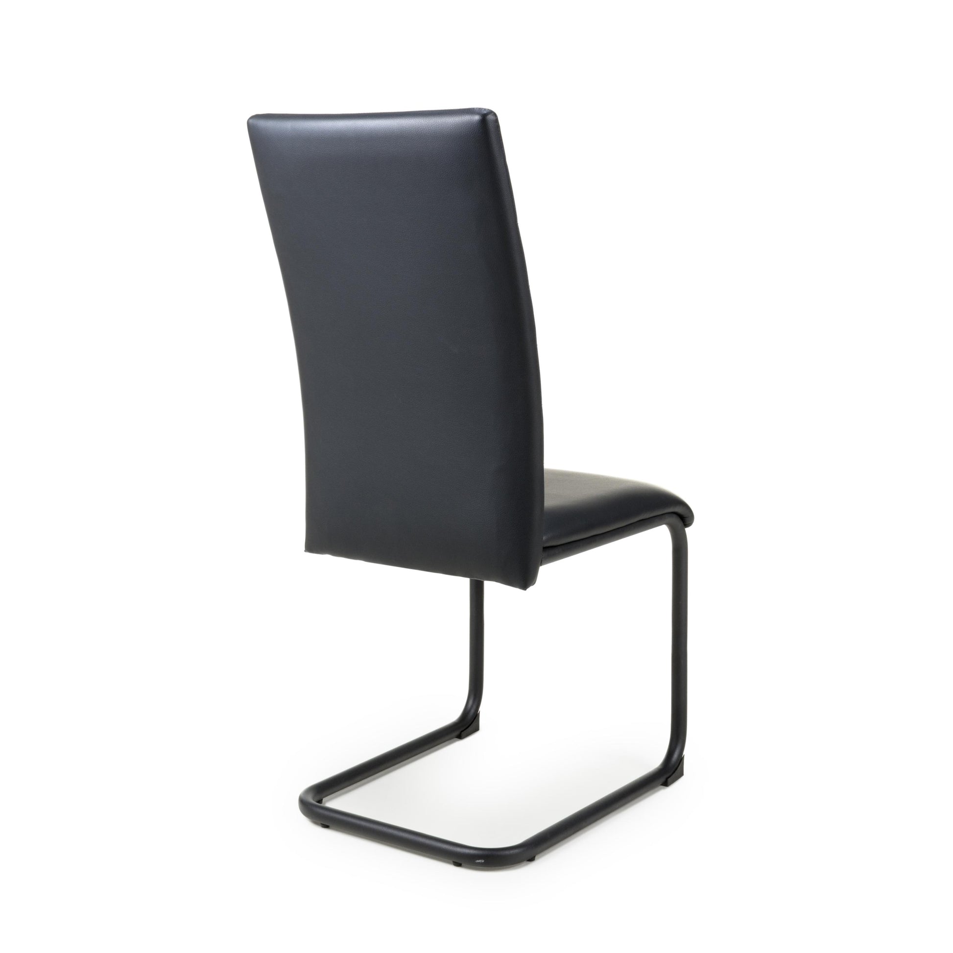 Carlisle Leather Effect Black Dining Chair - Blythe Living