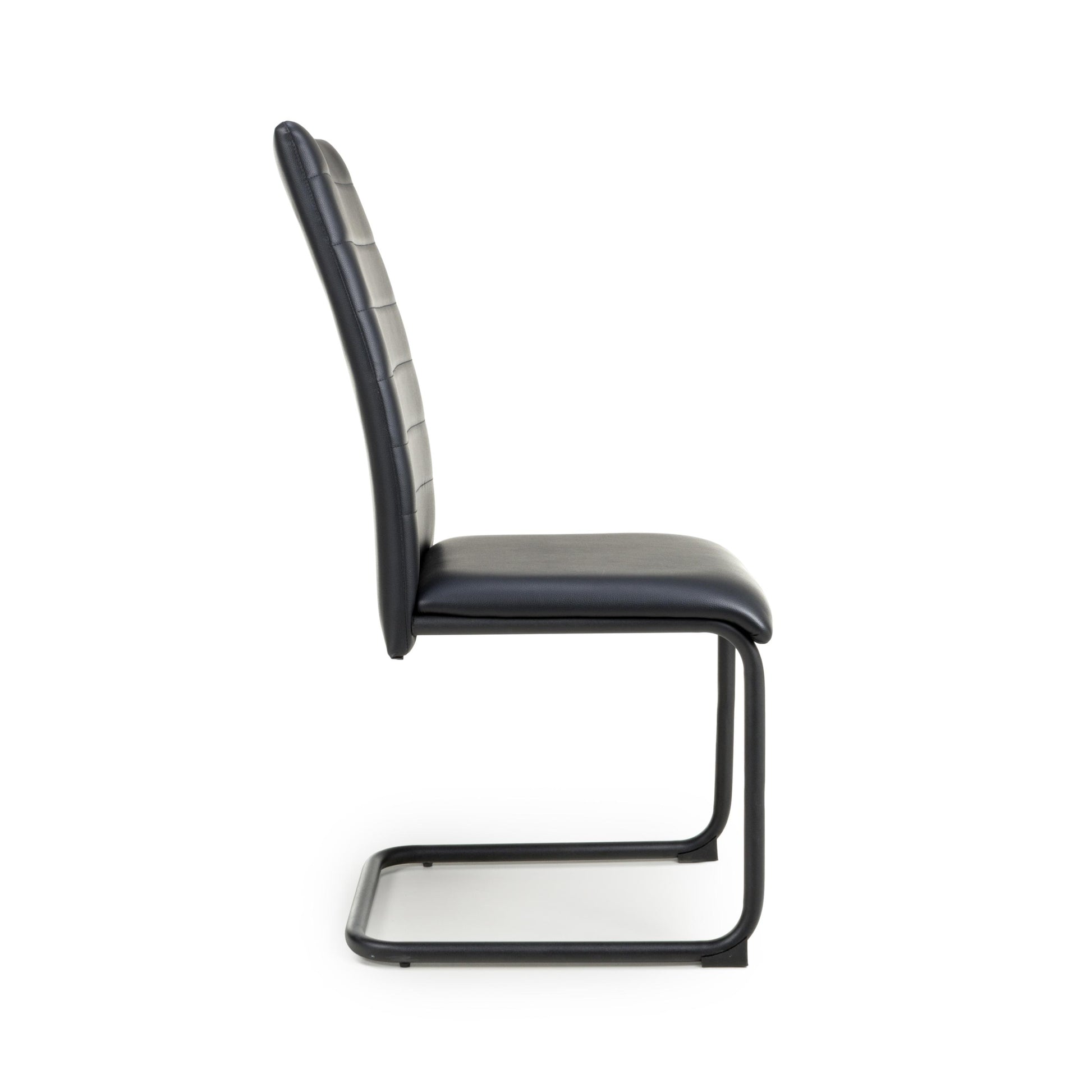 Carlisle Leather Effect Black Dining Chair - Blythe Living