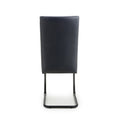 Carlisle Leather Effect Black Dining Chair - Blythe Living
