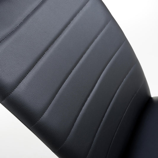 Carlisle Leather Effect Black Dining Chair - Blythe Living