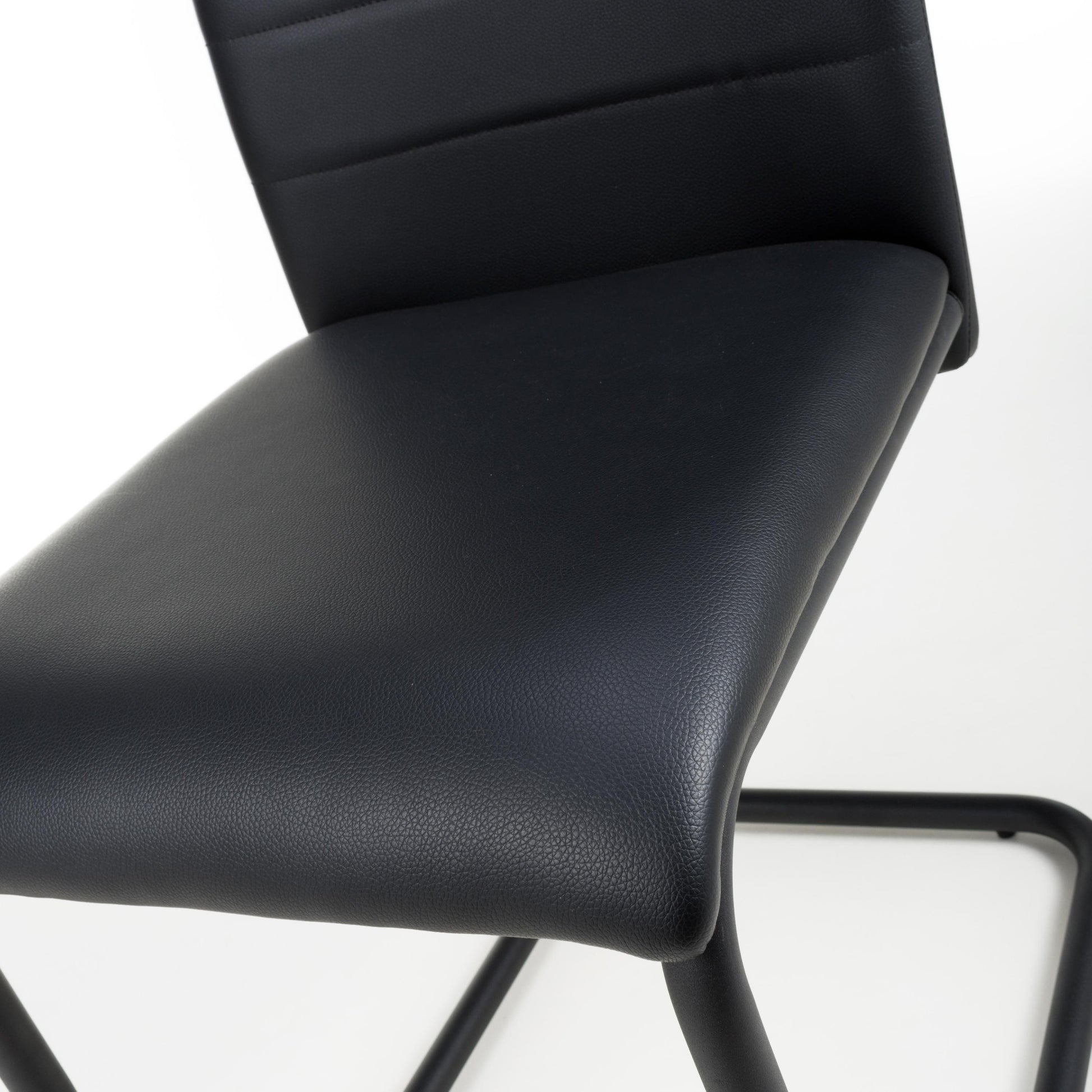 Carlisle Leather Effect Black Dining Chair - Blythe Living