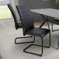 Carlisle Leather Effect Black Dining Chair - Blythe Living