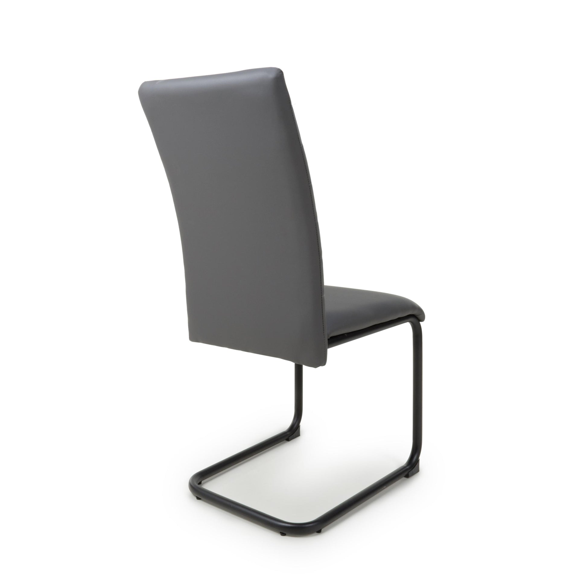 Carlisle Leather Effect Grey Dining Chair - Blythe Living