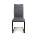 Carlisle Leather Effect Grey Dining Chair - Blythe Living