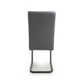 Carlisle Leather Effect Grey Dining Chair - Blythe Living