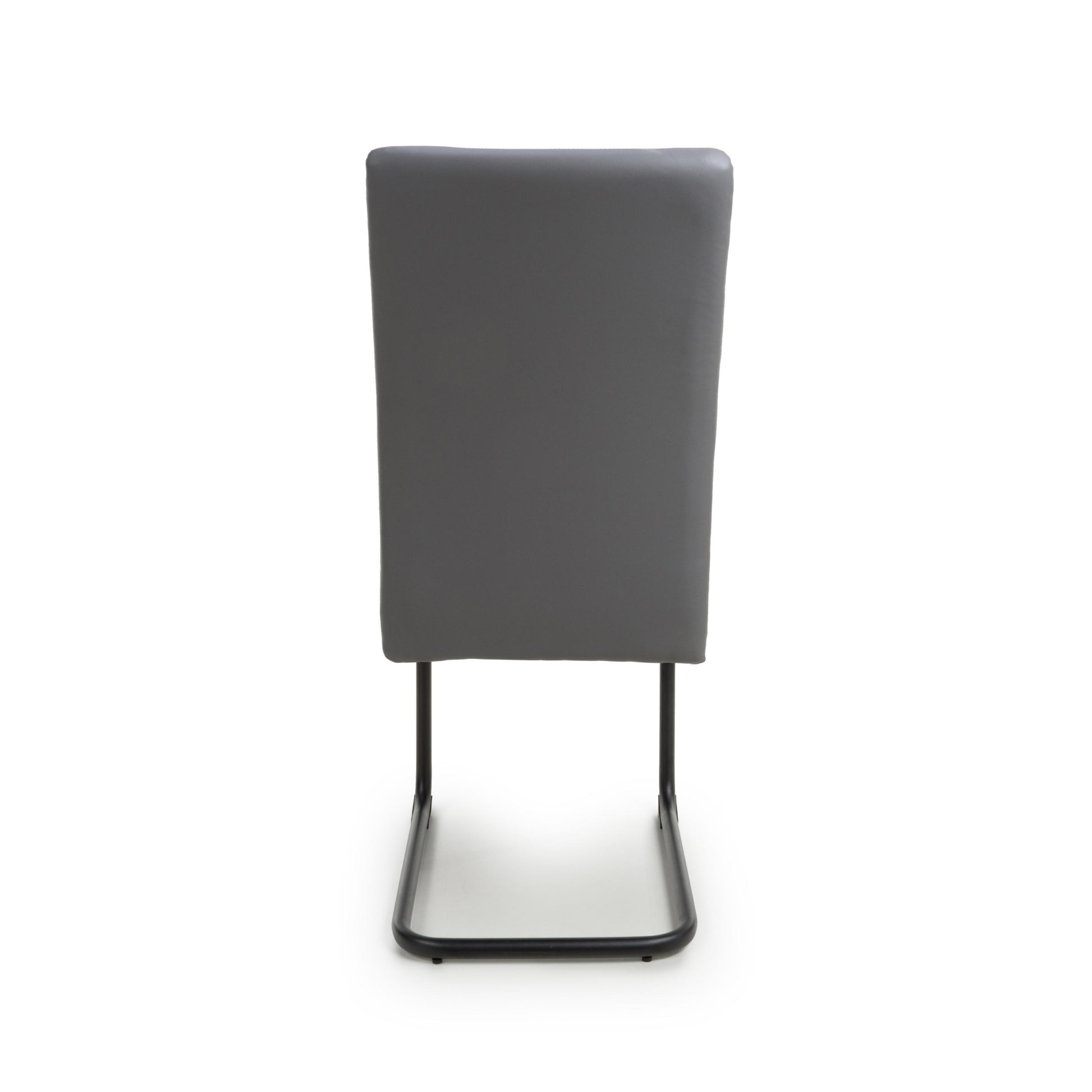 Carlisle Leather Effect Grey Dining Chair - Blythe Living