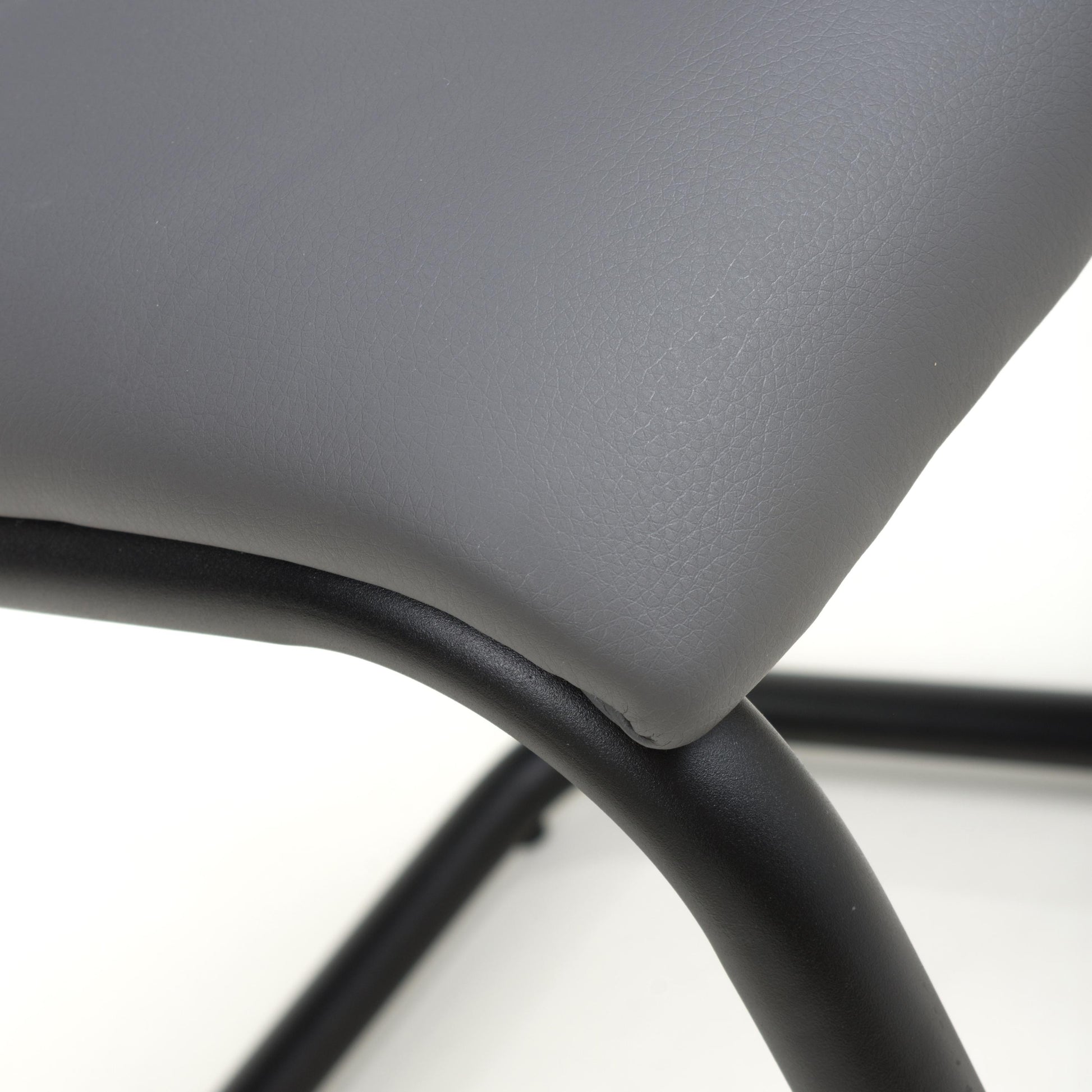 Carlisle Leather Effect Grey Dining Chair - Blythe Living