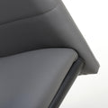 Carlisle Leather Effect Grey Dining Chair - Blythe Living