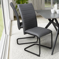 Carlisle Leather Effect Grey Dining Chair - Blythe Living