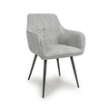 Denver Corduroy Light Grey Dining Chair - Blythe Living