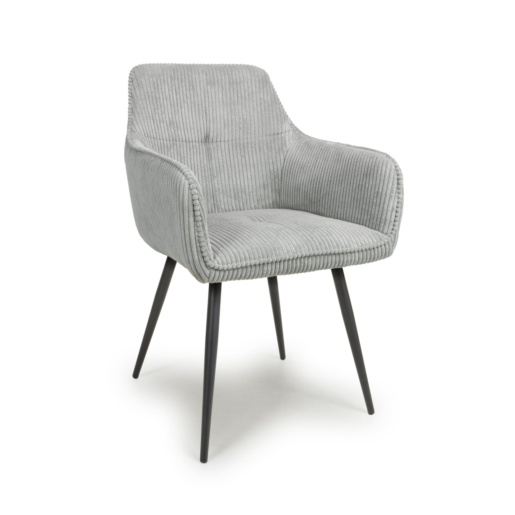 Denver Corduroy Light Grey Dining Chair - Blythe Living