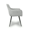 Denver Corduroy Light Grey Dining Chair - Blythe Living