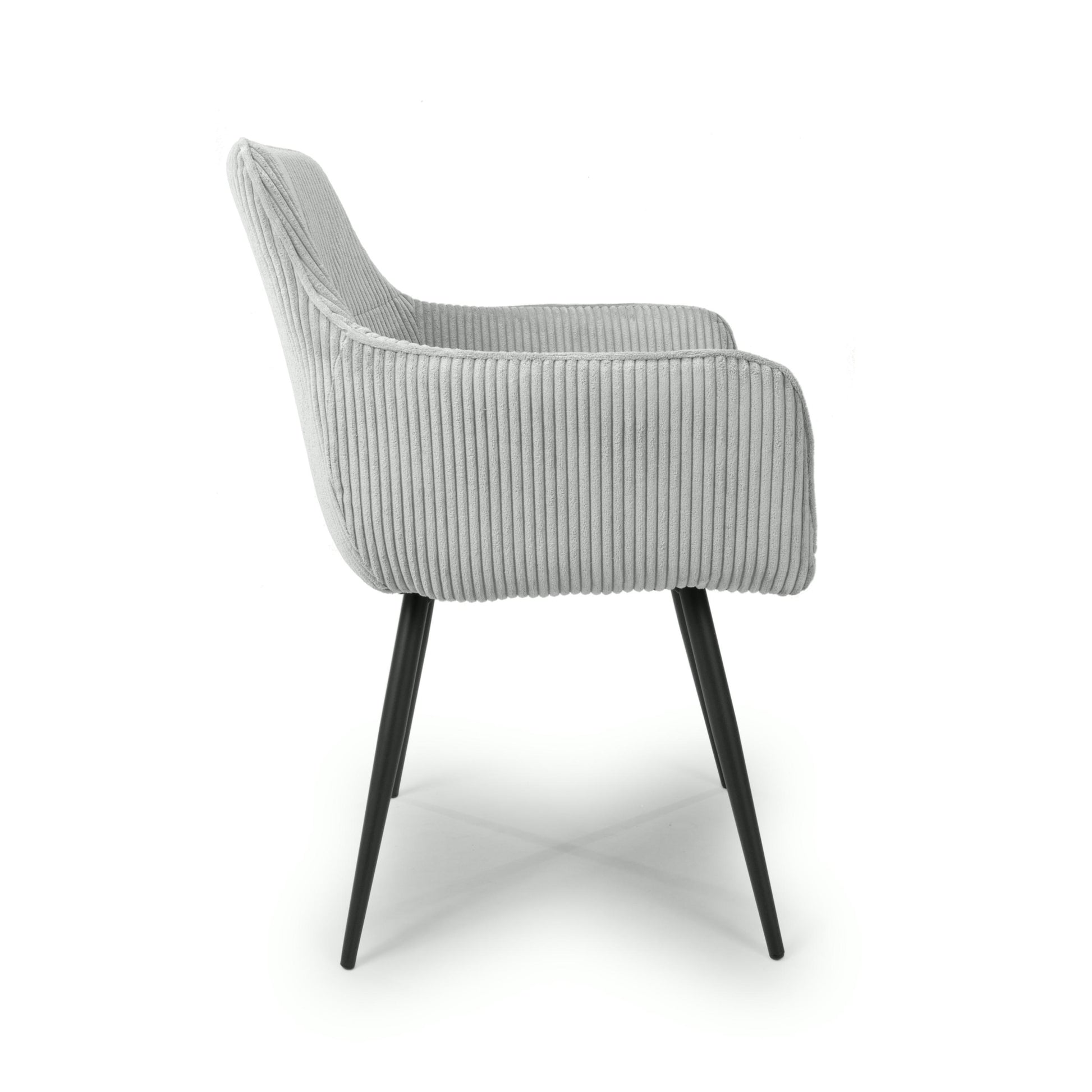 Denver Corduroy Light Grey Dining Chair - Blythe Living