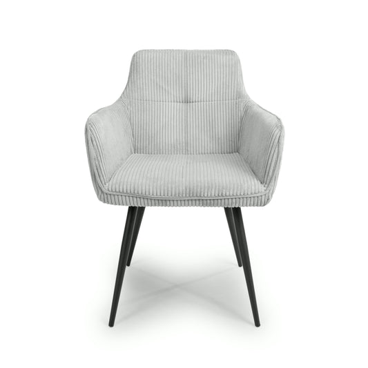 Denver Corduroy Light Grey Dining Chair - Blythe Living