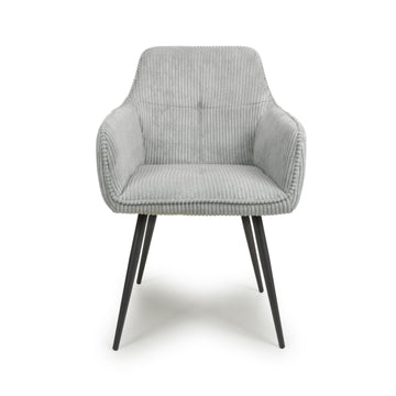 Denver Corduroy Light Grey Dining Chair - Blythe Living