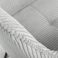 Denver Corduroy Light Grey Dining Chair - Blythe Living